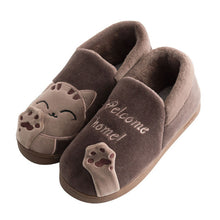 Load image into Gallery viewer, Cute Non-slip Winter Animal Men Slippers Home Female Comfort Floor Male Shoes Cotton Indoor Slippers Plush Slipper Size 40-45
